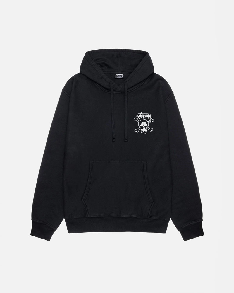 Sweat a Capuche Stussy Skull & Bones Pigment Dyed Noir | EHX-60976246