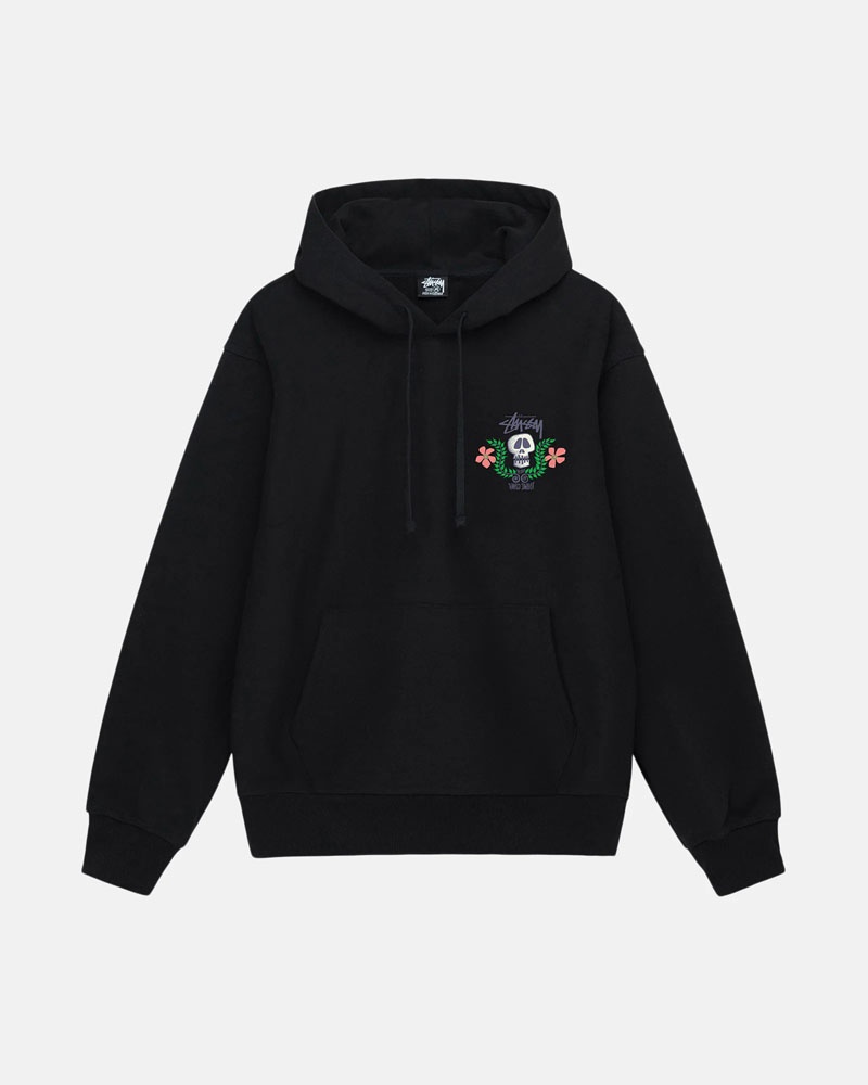 Sweat a Capuche Stussy Skull Crest Noir | XTH-24288448