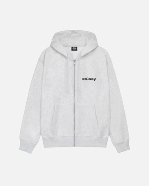 Sweat a Capuche Stussy SS-Link Zip Grise | ATD-64587414