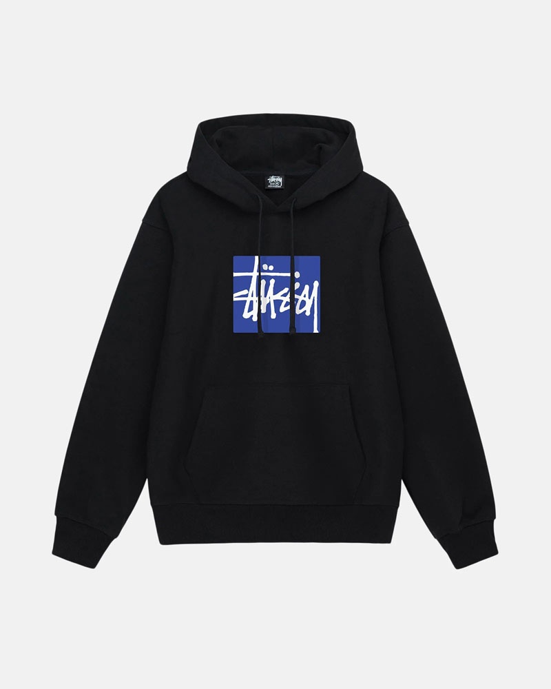 Sweat a Capuche Stussy Stock Box Noir | AAK-07408801