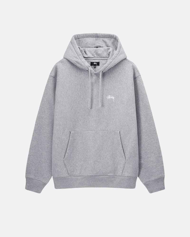 Sweat a Capuche Stussy Stock Logo Grise | FRE-32969257