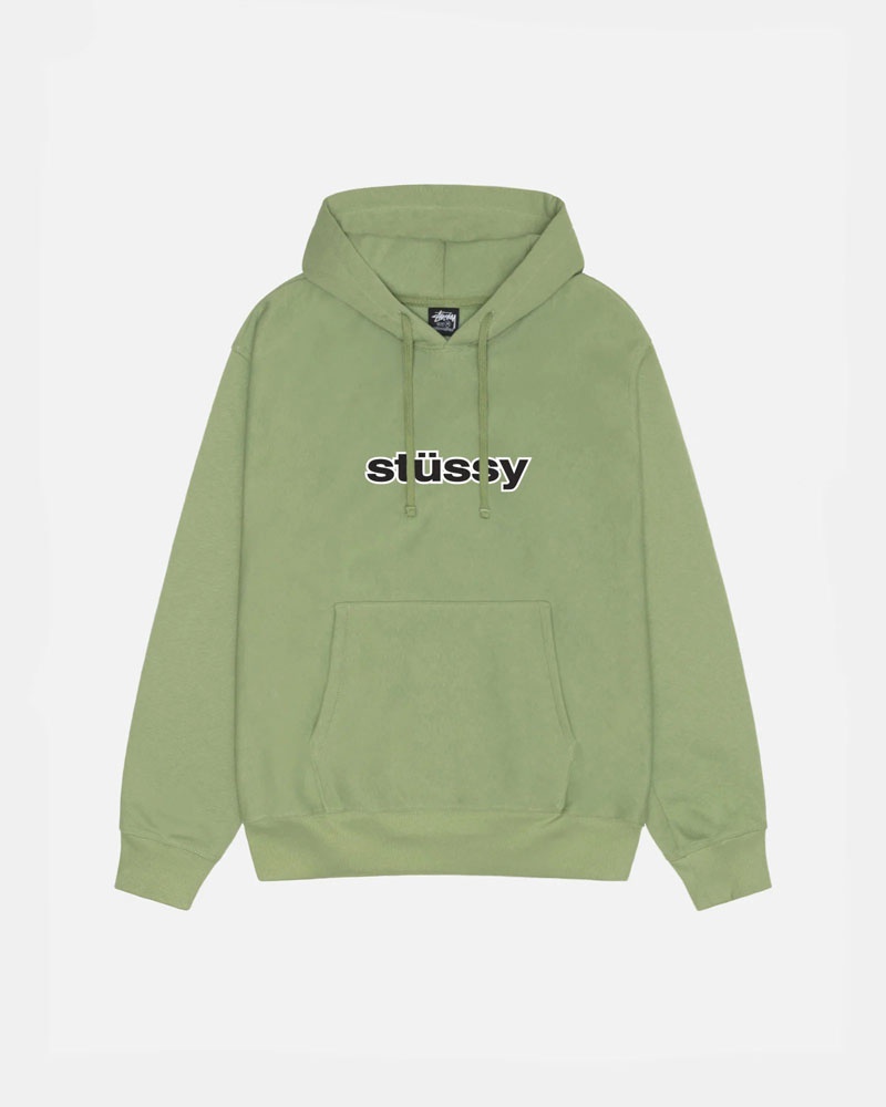 Sweat a Capuche Stussy SS-Link Moss Vert | WBW-31584644