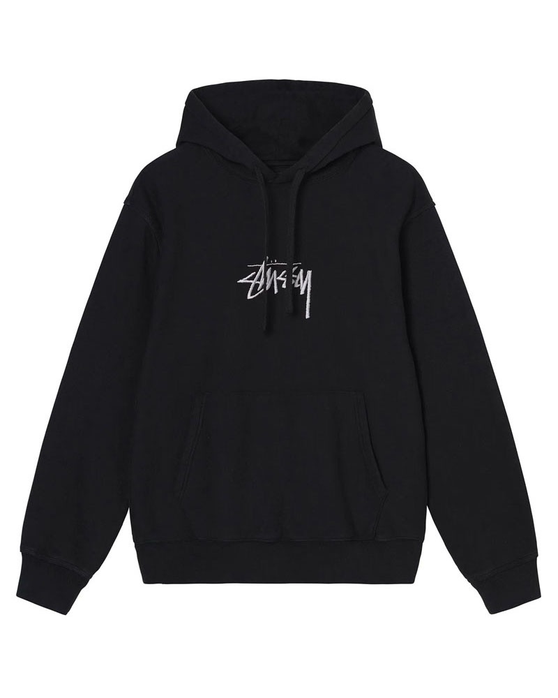 Sweat a Capuche Stussy Stock Logo Noir | TZV-71814800