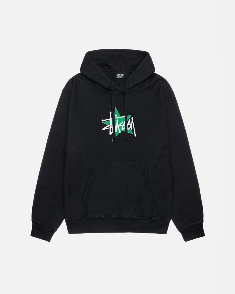 Sweat a Capuche Stussy Stüssy Star Pigment Dyed Noir | XHV-91834237