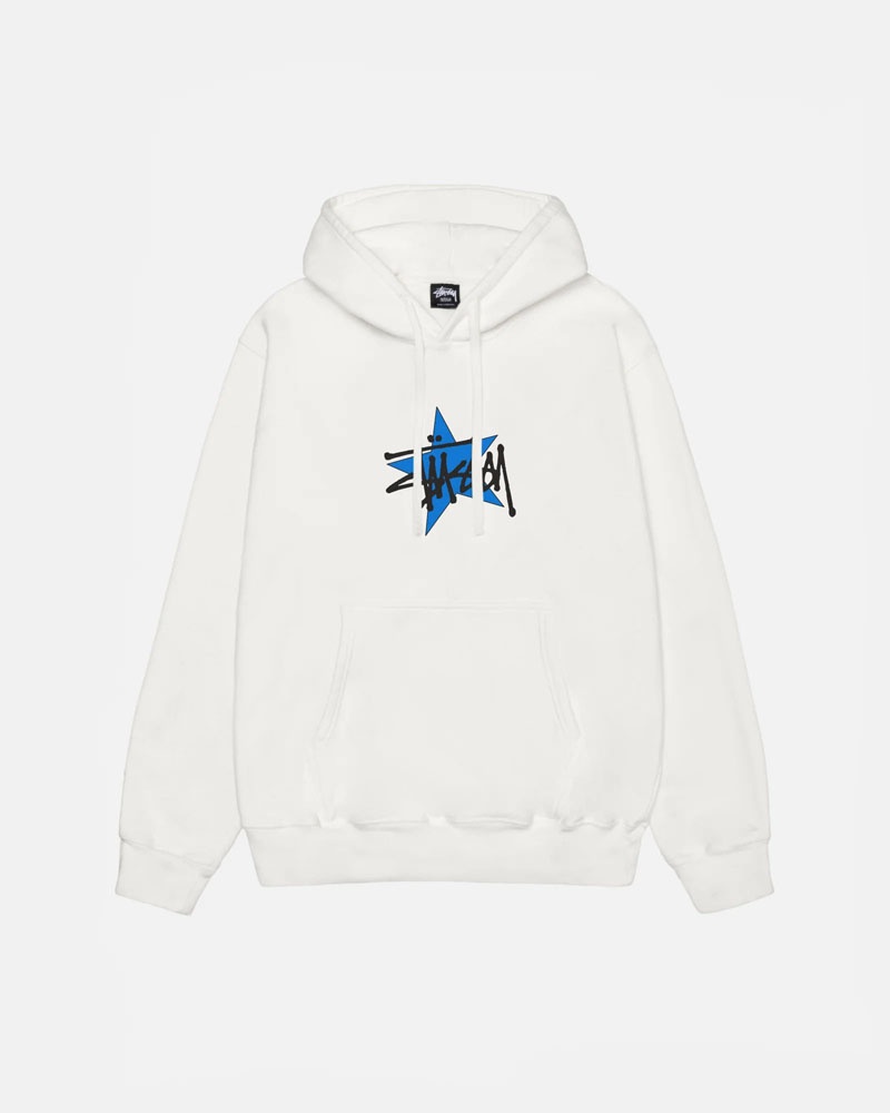 Sweat a Capuche Stussy Stüssy Star Pigment Dyed Blanche | IUD-59416623