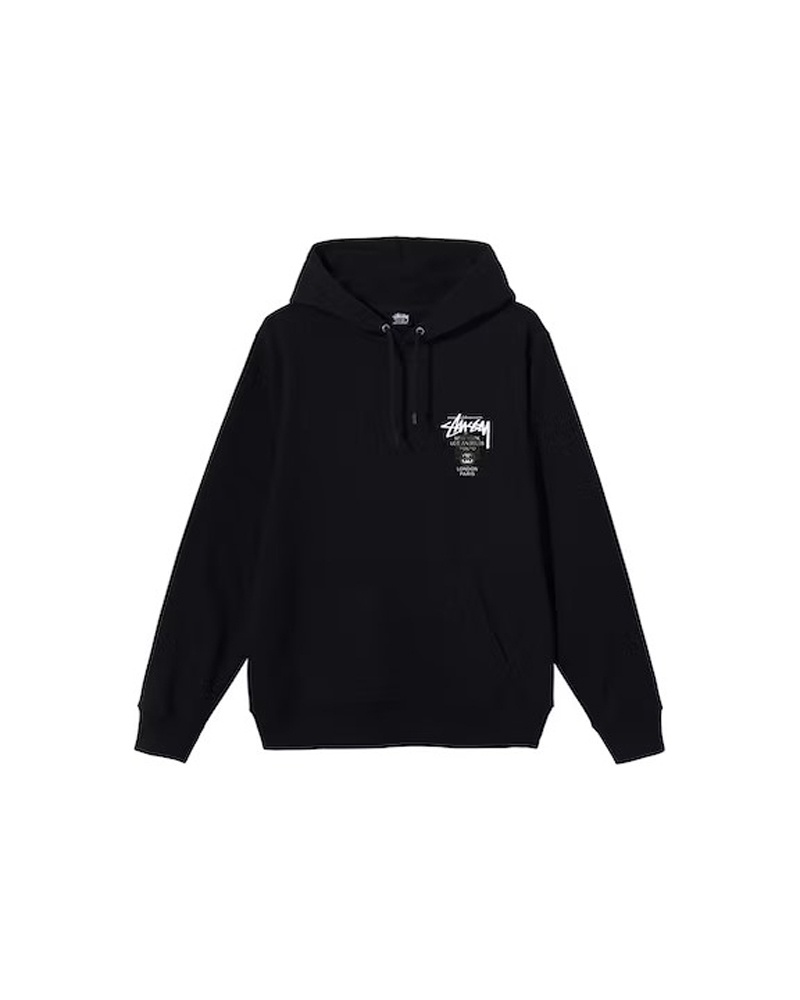 Sweat a Capuche Stussy X Dover Strada Market Noir | VUJ-98105396