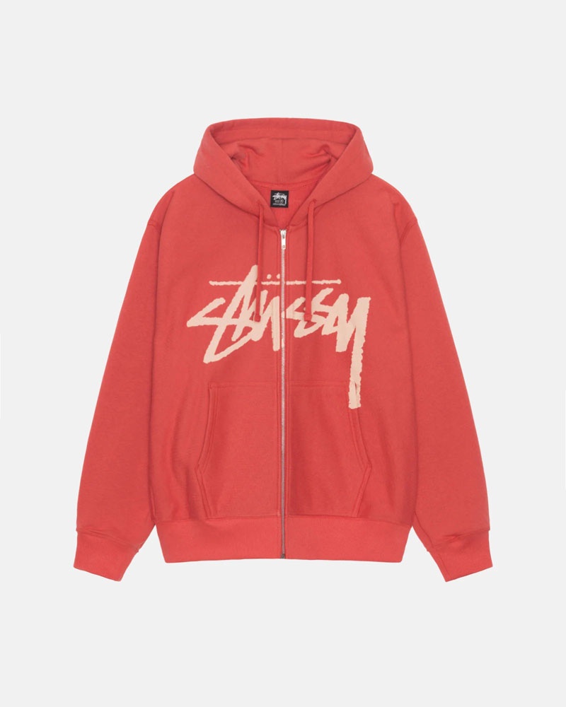 Sweat a Capuche Stussy Venus Zip Rouge | IPJ-33810884