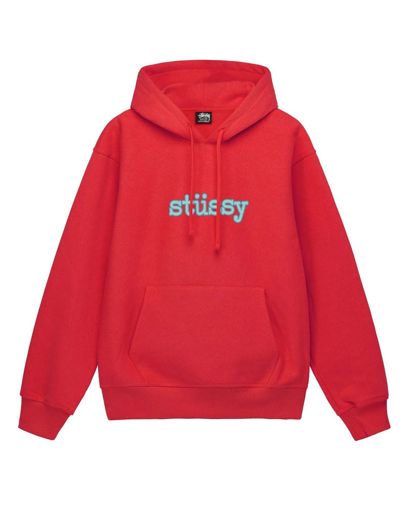 Sweat a Capuche Stussy Typewriter Rouge | VWB-96122980