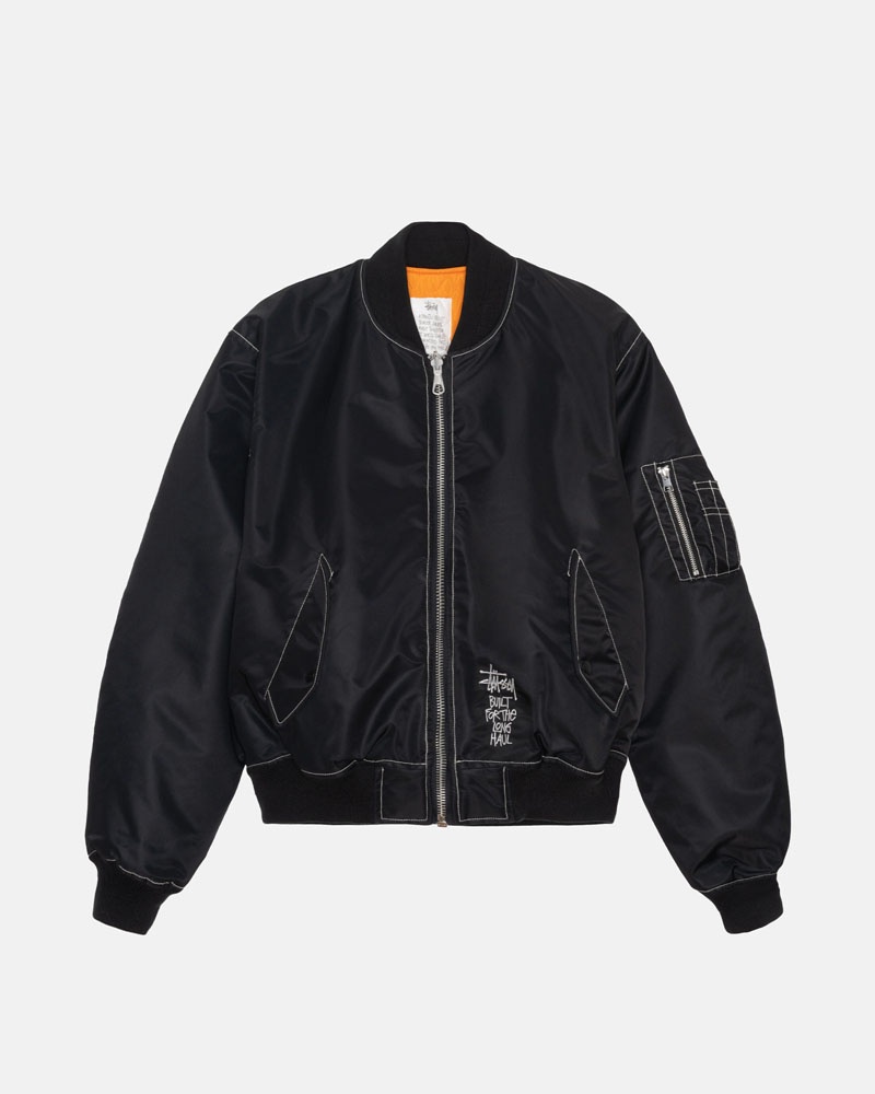 Veste Stussy Built Reversible Bomber Noir | LJR-75354984