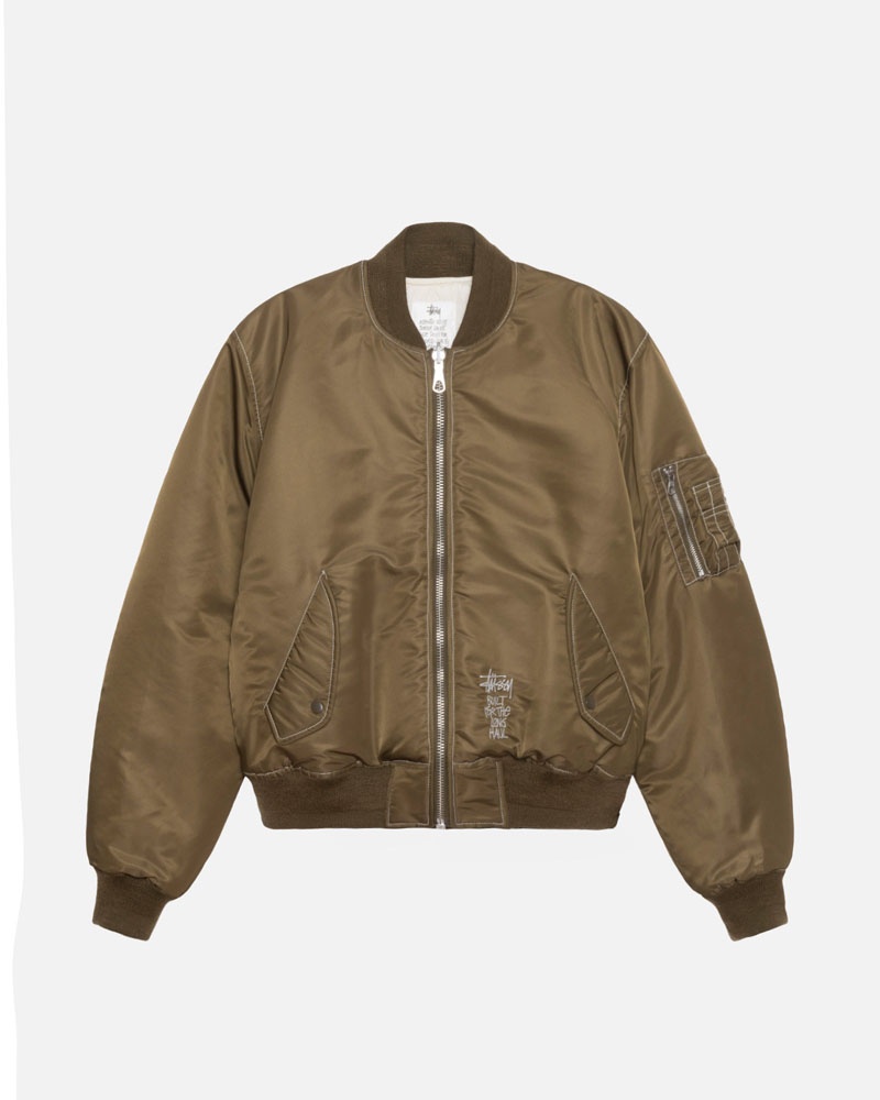 Veste Stussy Built Reversible Bomber Marron | BUA-35041847