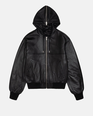 Veste Stussy SS Link Cuir Bomber Noir | VLM-92898929