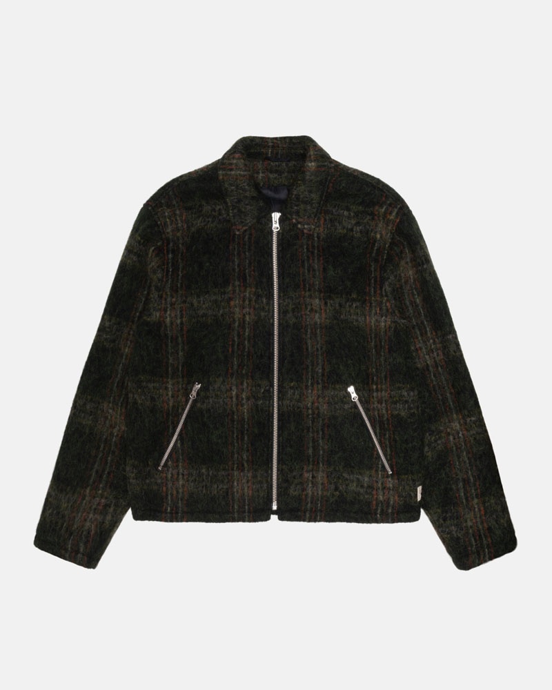 Veste Stussy Mohair Club Vert Olive | KWO-34408872