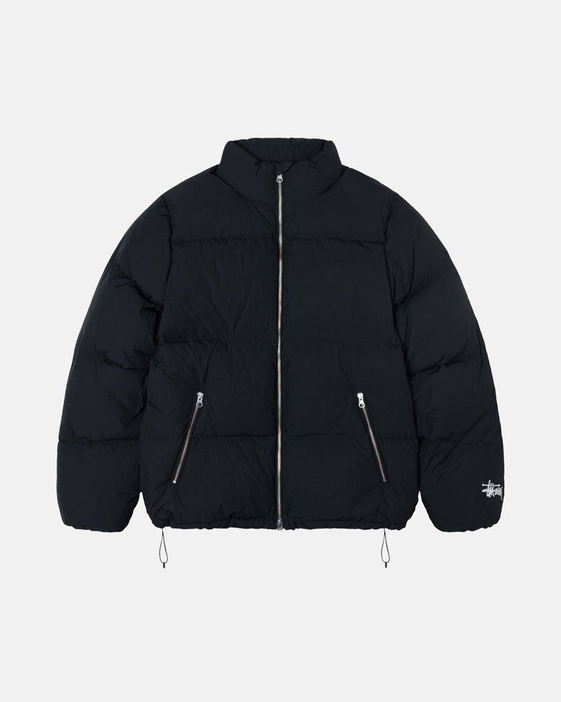 Veste Stussy Down Puffer Nylon Noir | TSY-97878841