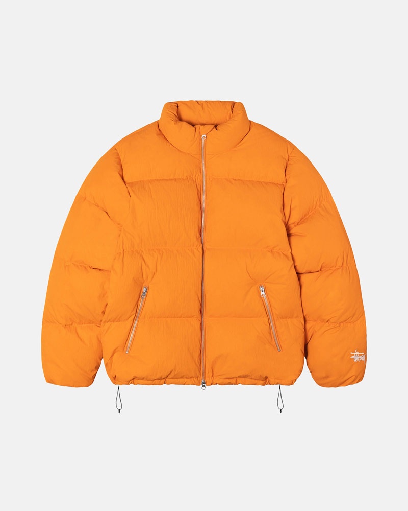 Veste Stussy Down Puffer Nylon Orange | BNL-80954758