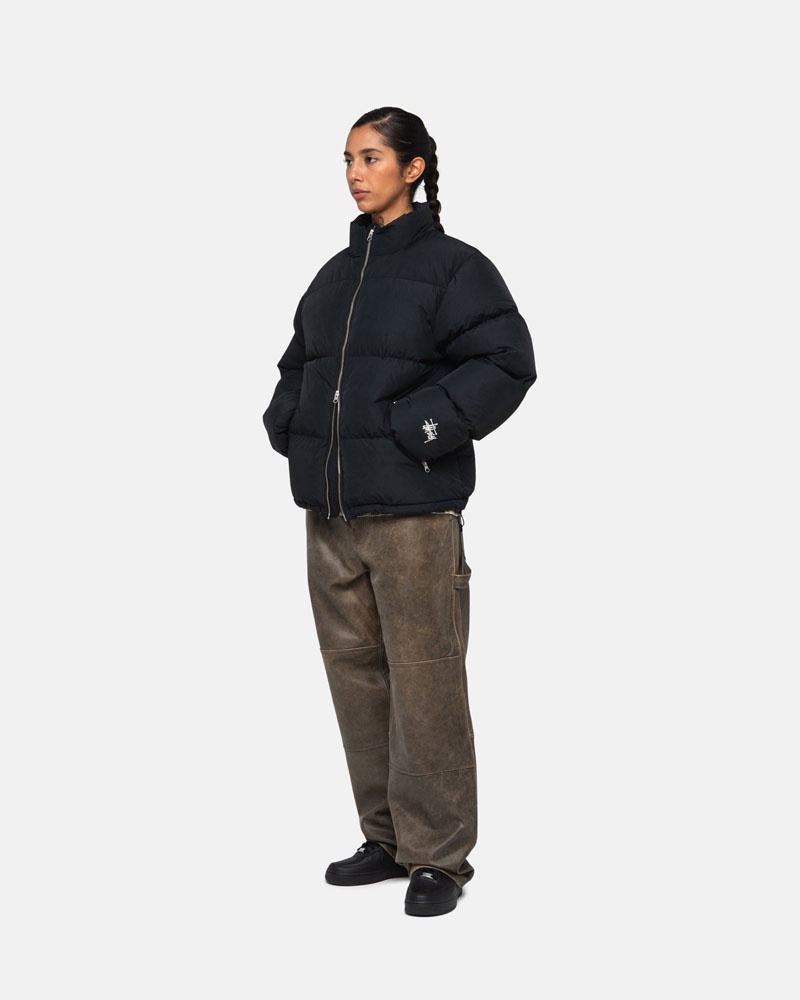 Veste Stussy Down Puffer Nylon Noir | TSY-97878841