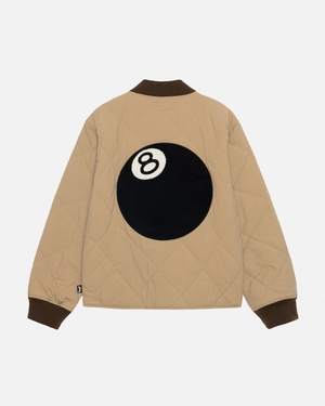 Veste Stussy 8 Ball Matelassé Liner Marron | VUT-43337742