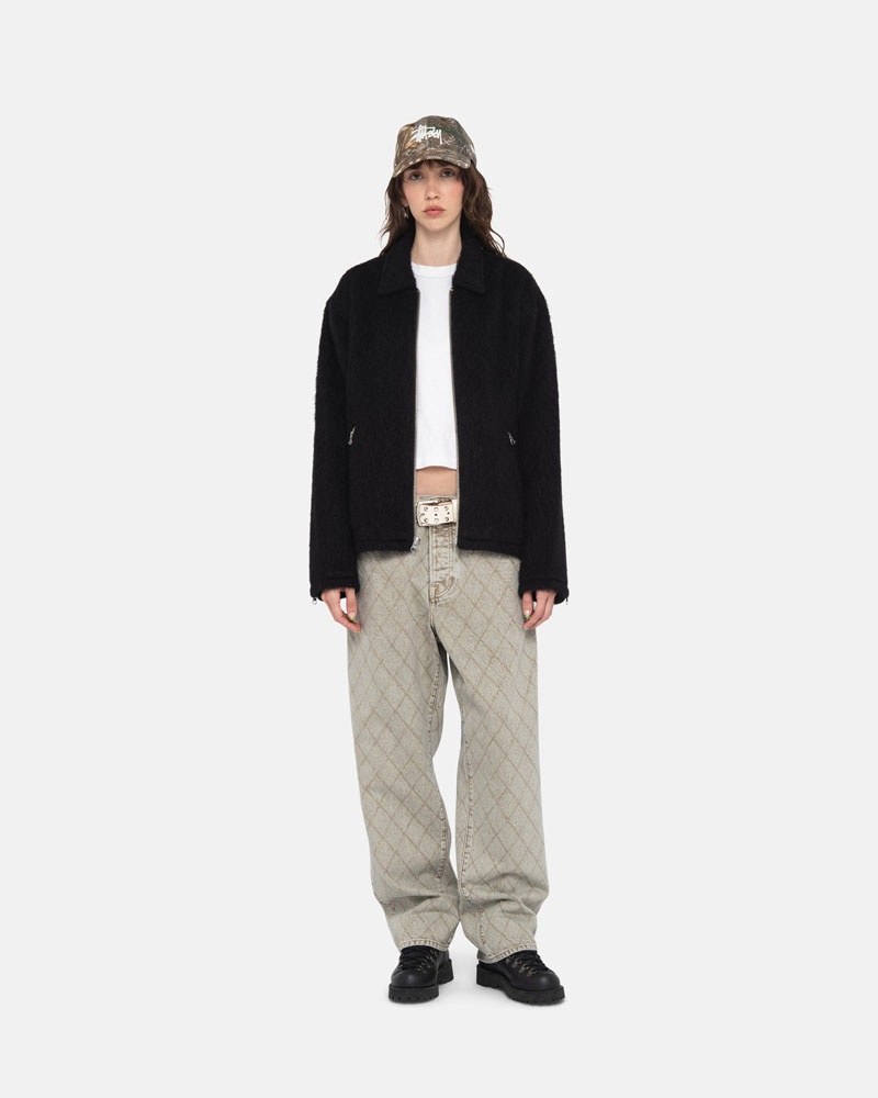 Veste Stussy Mohair Club Noir | EZK-42506575