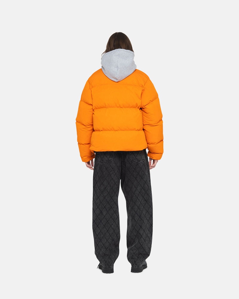 Veste Stussy Down Puffer Nylon Orange | BNL-80954758