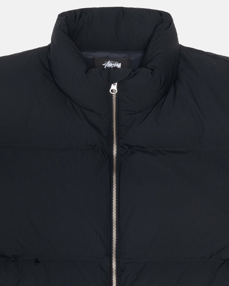 Veste Stussy Down Puffer Nylon Noir | TSY-97878841