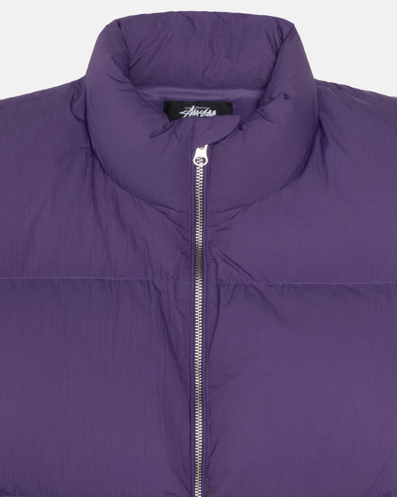 Veste Stussy Down Puffer Nylon Violette | QNT-36233268