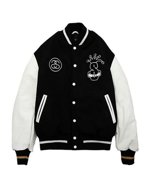 Veste Stussy International Tribe Varsity Noir Blanche | DHG-14468654