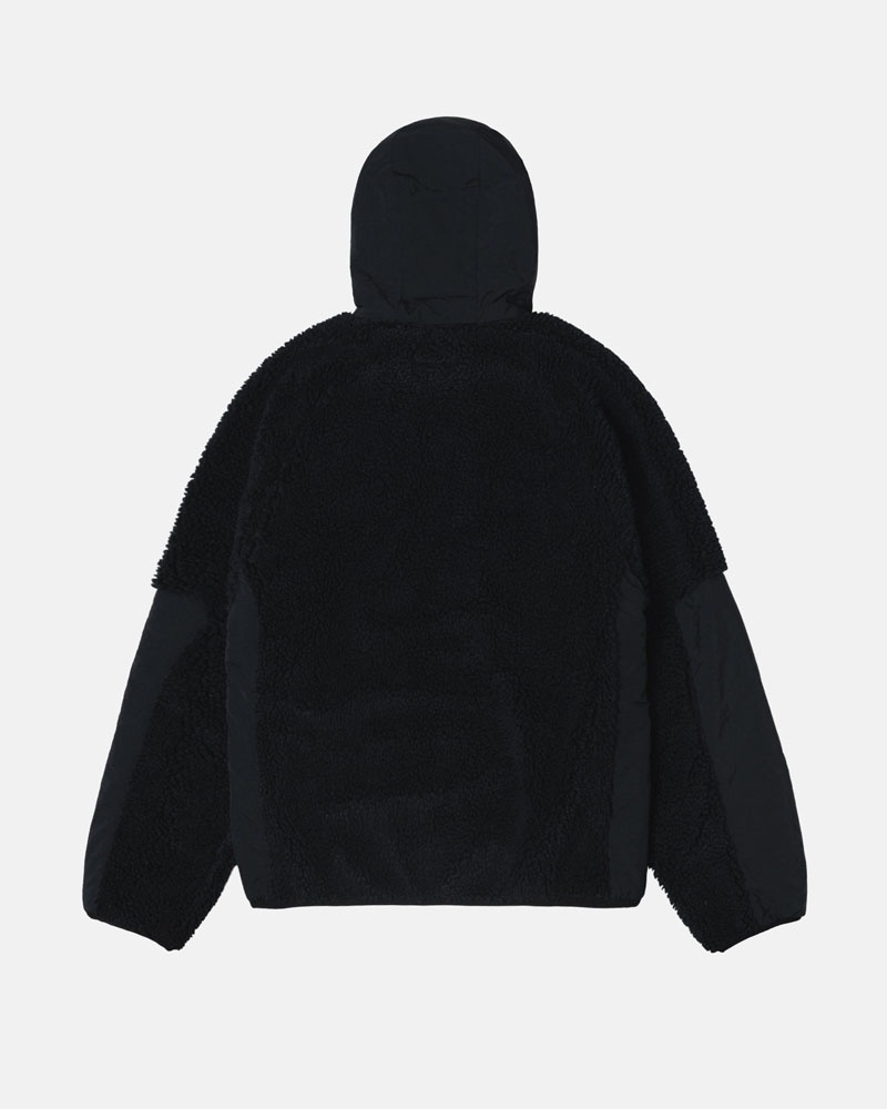 Veste Stussy Sherpa Paneled Encapuchonné Noir | BPB-38726723