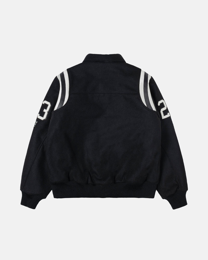 Veste Stussy 80 Laine Varsity Noir | LCZ-97339417