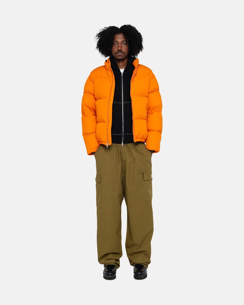 Veste Stussy Down Puffer Nylon Orange | BNL-80954758