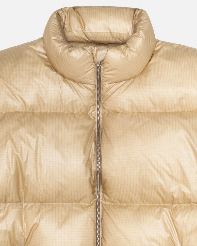 Veste Stussy Down Puffer Parachute Ripstop Marron | FZK-51061995