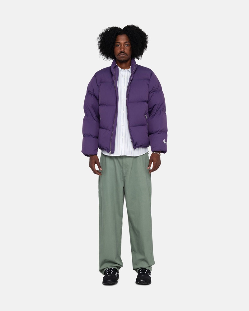 Veste Stussy Down Puffer Nylon Violette | QNT-36233268