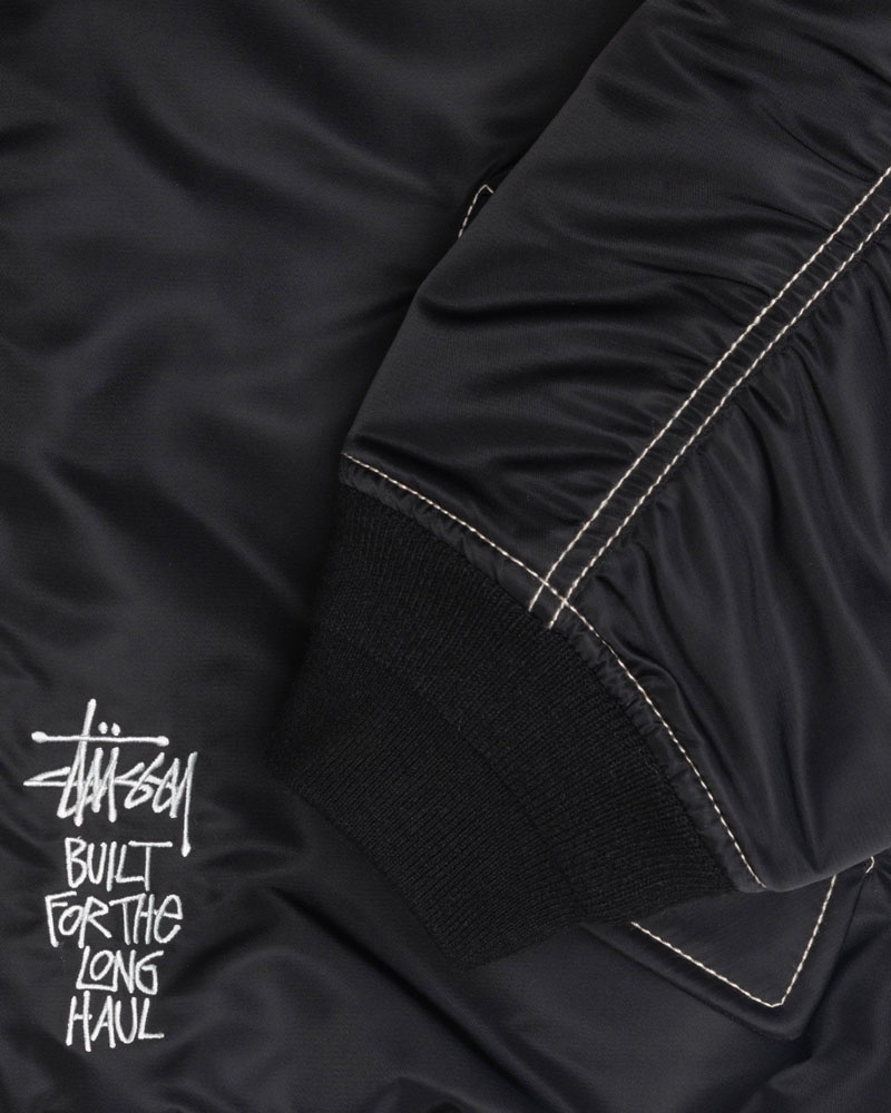 Veste Stussy Built Reversible Bomber Noir | LJR-75354984