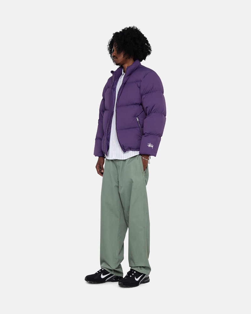 Veste Stussy Down Puffer Nylon Violette | QNT-36233268