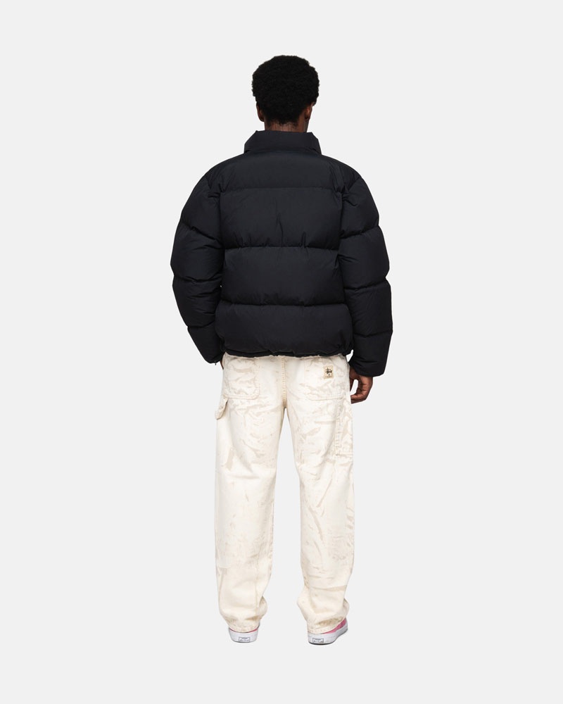 Veste Stussy Down Puffer Nylon Noir | TSY-97878841