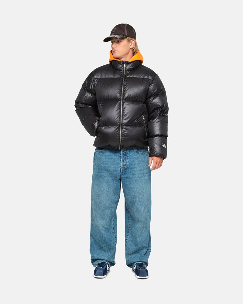 Veste Stussy Down Puffer Parachute Ripstop Grise | VMA-37145653