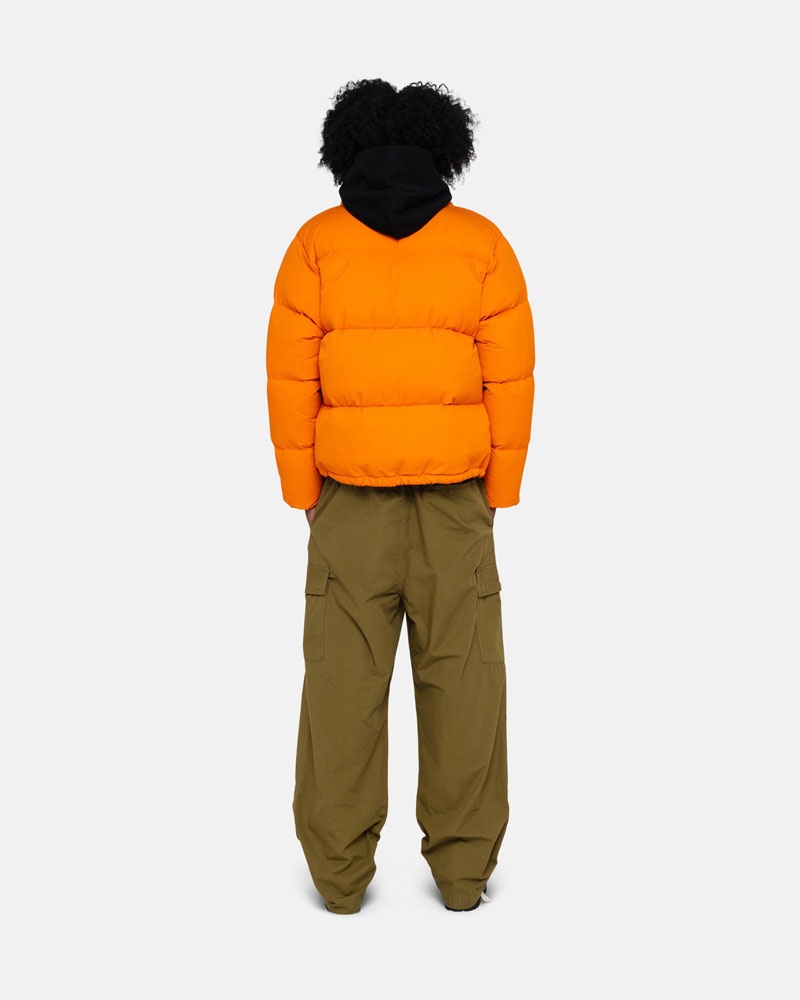 Veste Stussy Down Puffer Nylon Orange | BNL-80954758