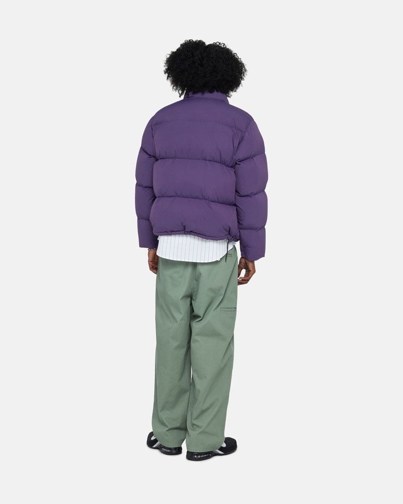 Veste Stussy Down Puffer Nylon Violette | QNT-36233268