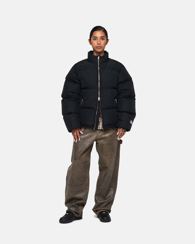 Veste Stussy Down Puffer Nylon Noir | TSY-97878841