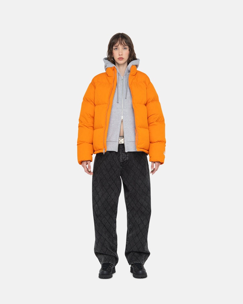 Veste Stussy Down Puffer Nylon Orange | BNL-80954758