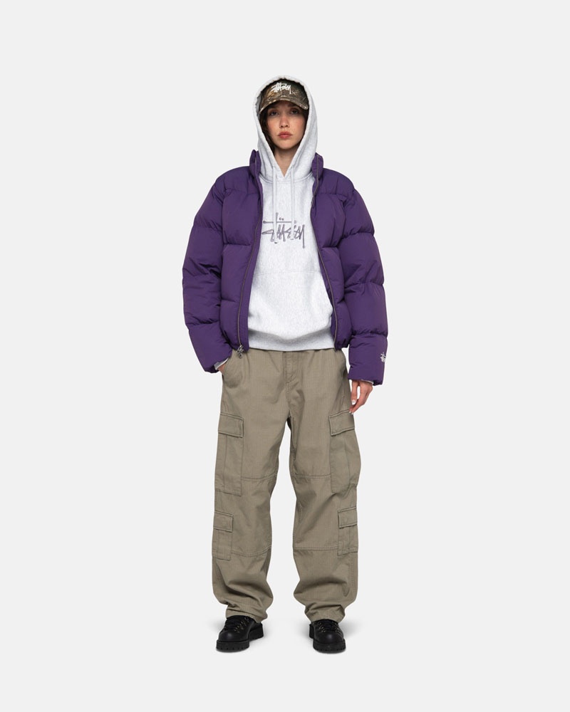 Veste Stussy Down Puffer Nylon Violette | QNT-36233268