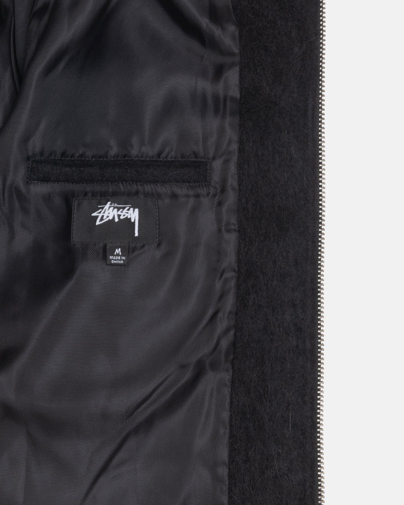 Veste Stussy Mohair Club Noir | EZK-42506575