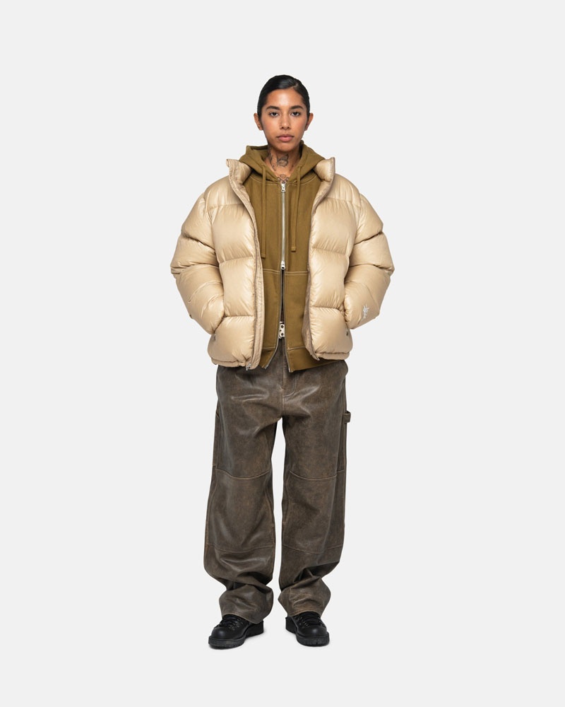 Veste Stussy Down Puffer Parachute Ripstop Marron | FZK-51061995