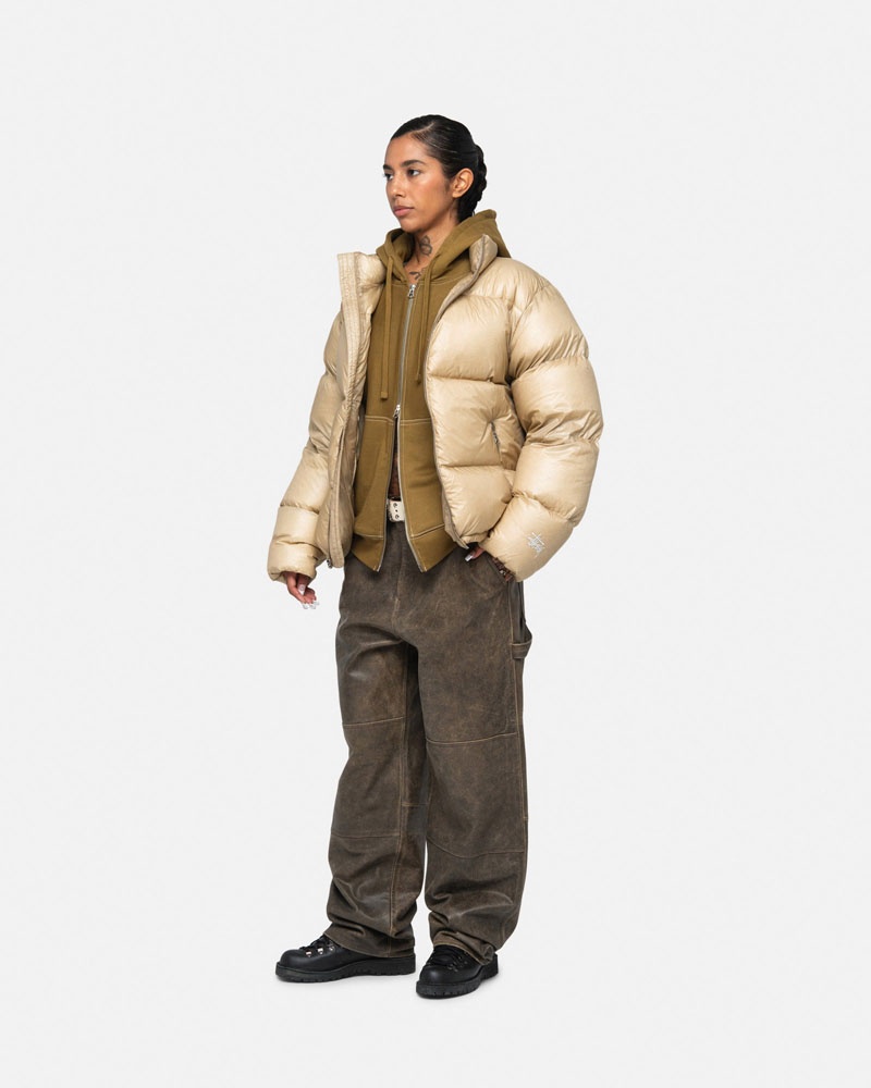 Veste Stussy Down Puffer Parachute Ripstop Marron | FZK-51061995