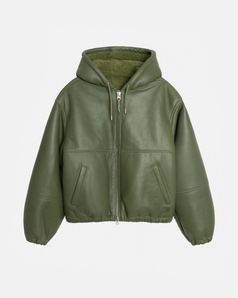 Veste Stussy Travail Shearling Vert | BVD-63941985