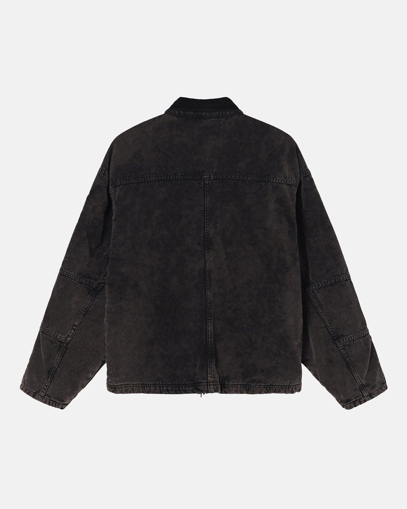 Veste Stussy Shop Washed Tela Noir | SYN-85117087