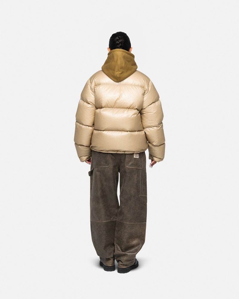 Veste Stussy Down Puffer Parachute Ripstop Marron | FZK-51061995