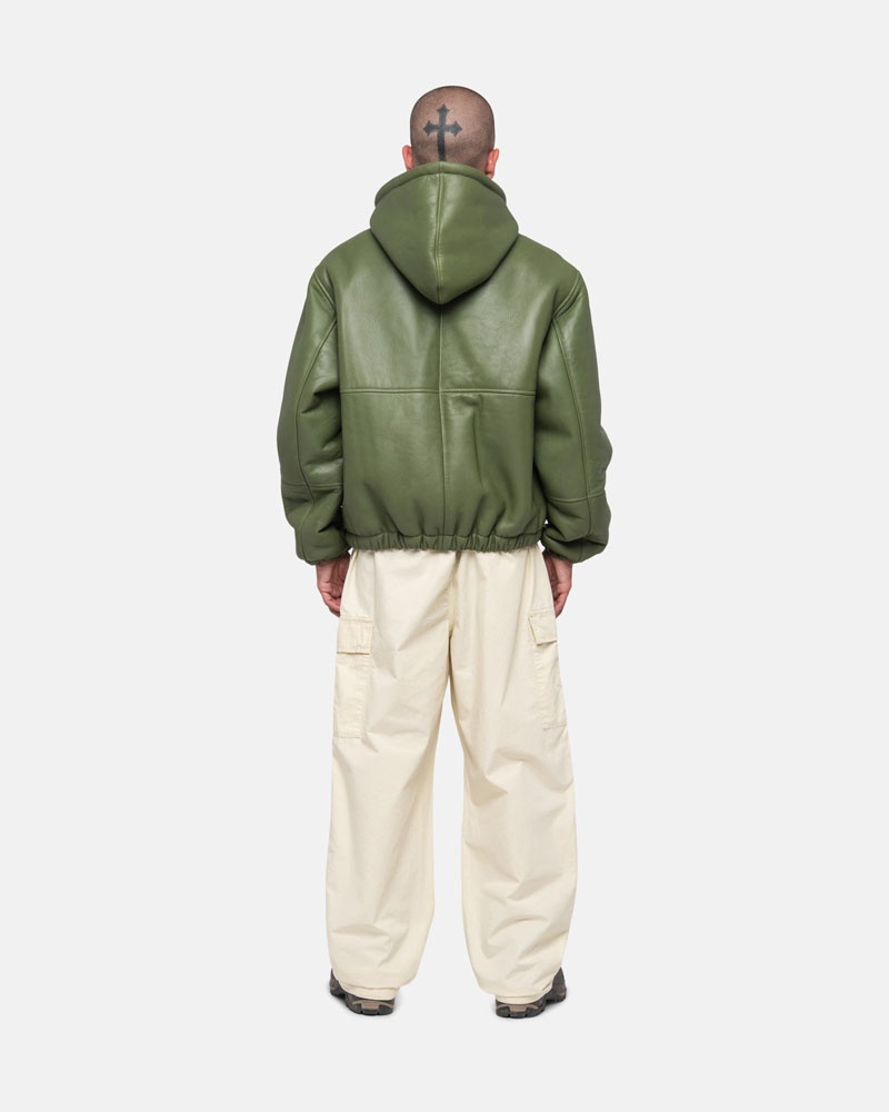 Veste Stussy Travail Shearling Vert | BVD-63941985