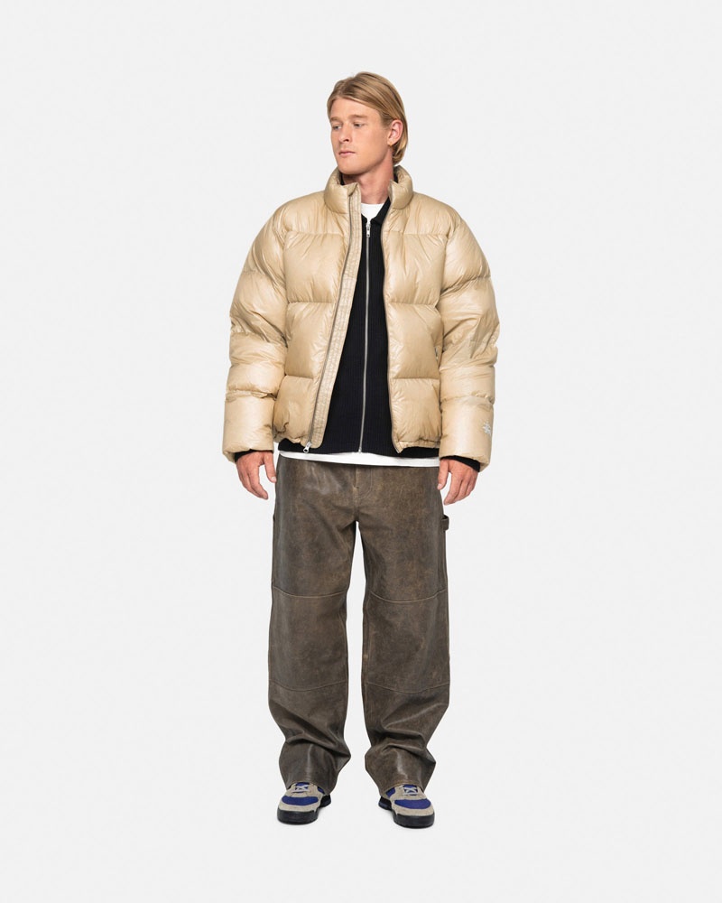 Veste Stussy Down Puffer Parachute Ripstop Marron | FZK-51061995