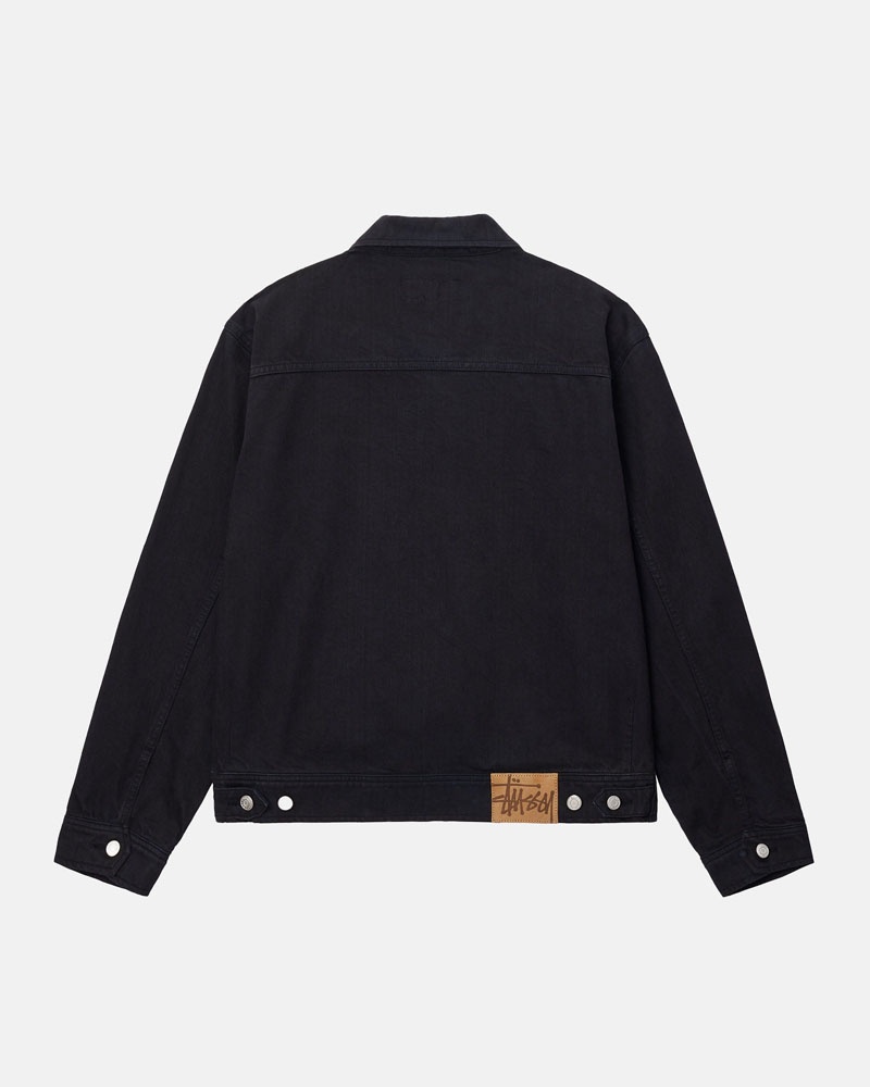 Veste Stussy Zip Travail Overdyed Noir | ATJ-23153287