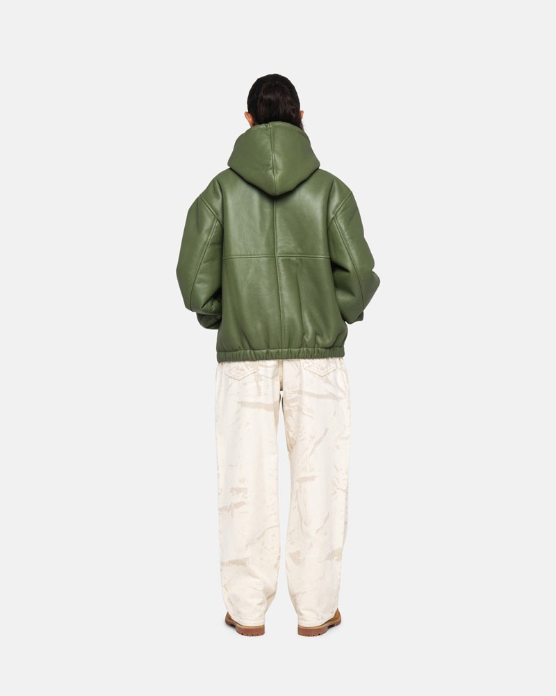 Veste Stussy Travail Shearling Vert | BVD-63941985