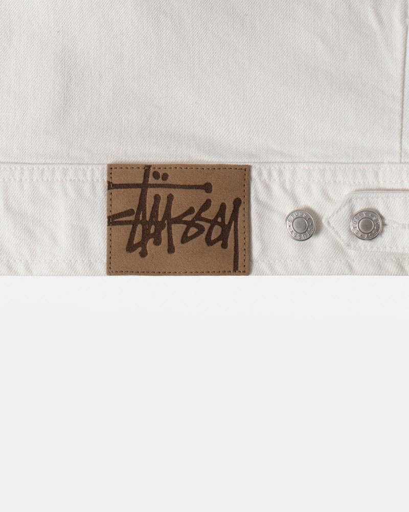 Veste Stussy Zip Travail Overdyed Beige | PJQ-42286480